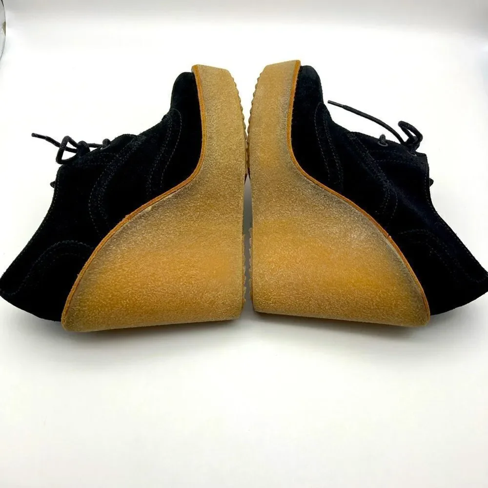 Pierre Hardy Black Suede Wedge Shoes Size 36/5,5